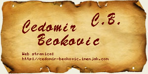 Čedomir Beoković vizit kartica